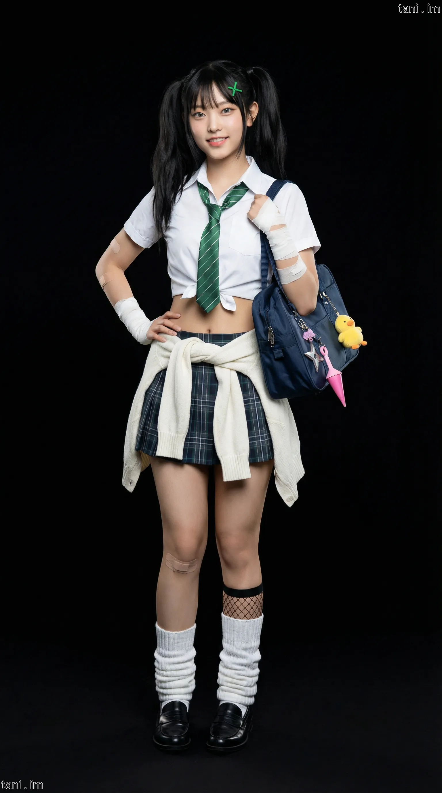 Image tagged Cat Shinobi, Game, Hair Pin, Headwear, July Yonaha, Ninja Defenders, Shirt, Skirt