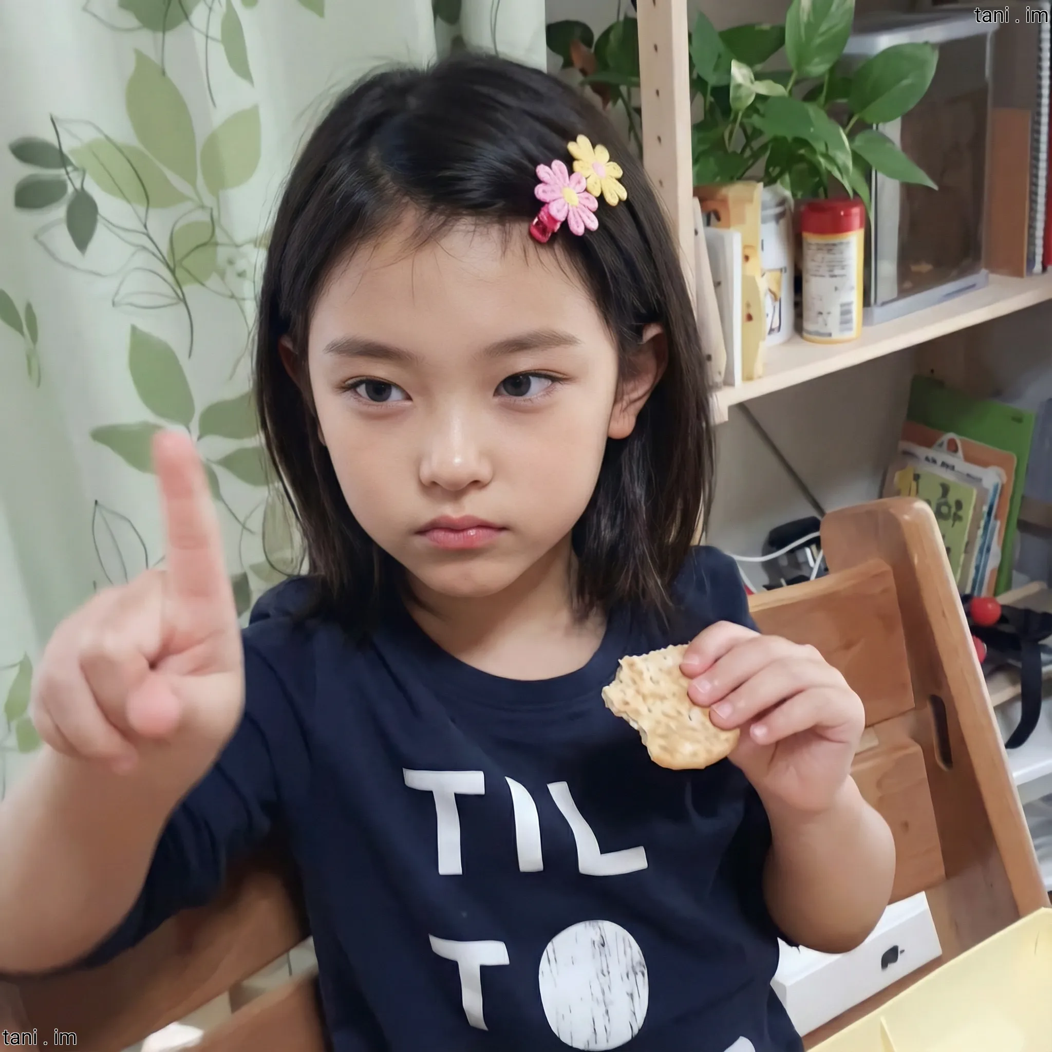 Image tagged Child, Cookie, Hair Pin, Headwear, Tee