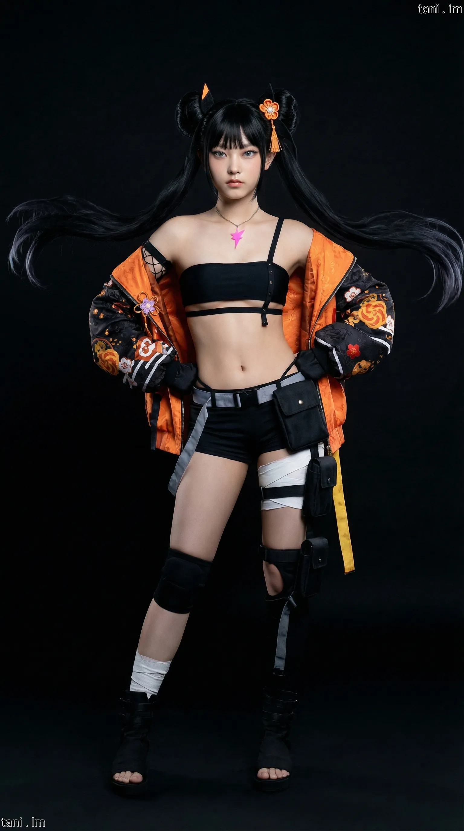 Image tagged Bralette, Cat Shinobi, Game, Jacket, Mei Kaminari, Ninja Defenders, Pants, Headwear