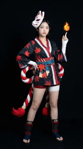 Image tagged Cat Shinobi, Game, Haori, Headwear, Kitsune, Mask, Ninja Defenders, Reona Hino