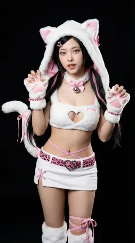 Image tagged Animal Ears, Bralette, Cat Shinobi, Game, Headwear, July Yonaha, Mystery Costume, Ninja Defenders