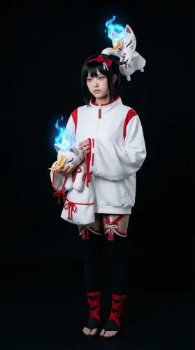 Image tagged Cat Shinobi, Chico Onikasa, Game, Headband, Headwear, Jacket, Ninja Defenders, Plushie