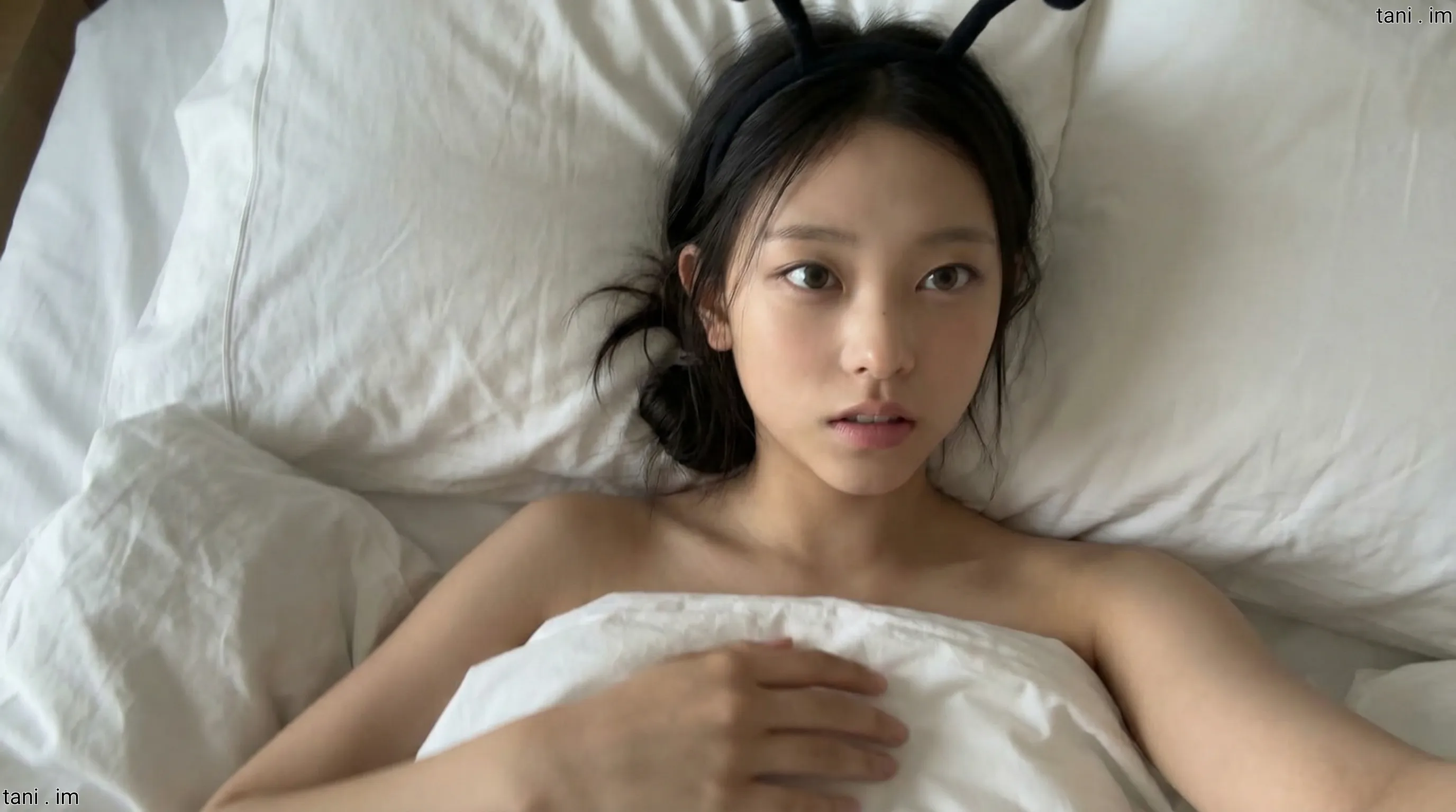 Image tagged Bare, Selfie, Headwear, Headband